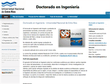 Tablet Screenshot of doctoradoingenieria.uner.edu.ar